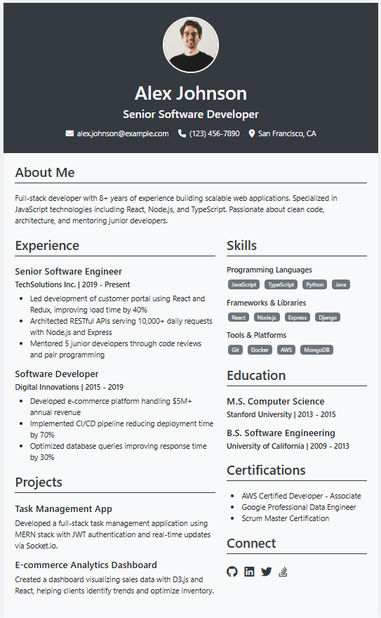 Corporate Resume